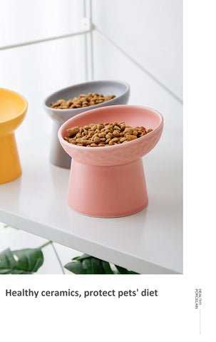 Nordic Style Elevated Ceramic Pet Bowl