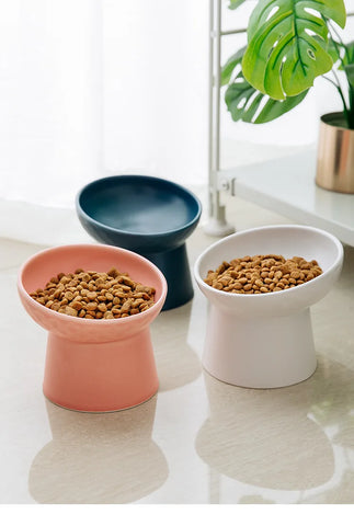 Nordic Style Elevated Ceramic Pet Bowl