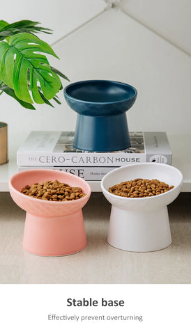 Nordic Style Elevated Ceramic Pet Bowl