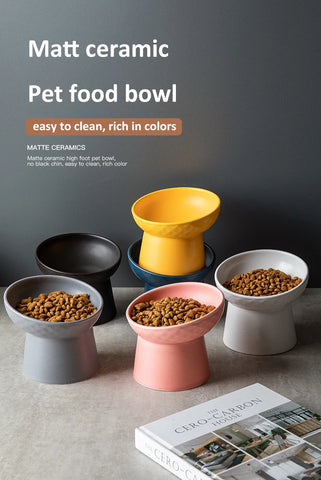 Nordic Style Elevated Ceramic Pet Bowl