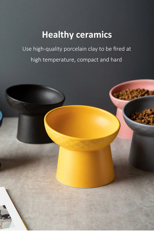 Nordic Style Elevated Ceramic Pet Bowl