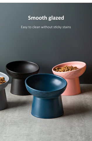 Nordic Style Elevated Ceramic Pet Bowl