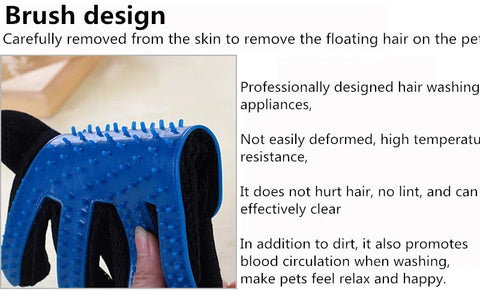 Pet Grooming Glove for Cats & Dogs