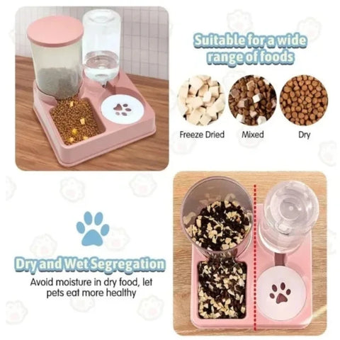 2-in-1 Automatic Cat Feeder & Water Dispenser Set