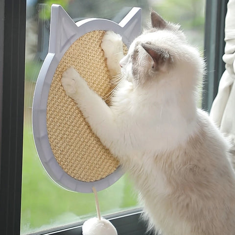 Cat Shape Sisal Wall-Mounted Cat Scratcher