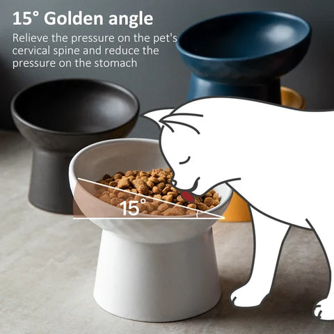 Nordic Style Elevated Ceramic Pet Bowl