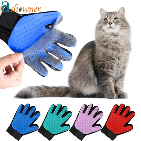 Pet Grooming Glove for Cats & Dogs