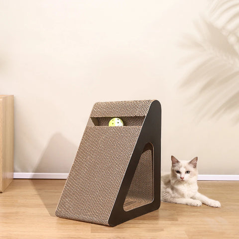 2-in-1 Cat Scratch Cardboard with Rotating Ball