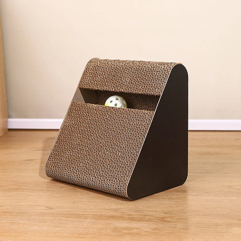 2-in-1 Cat Scratch Cardboard with Rotating Ball