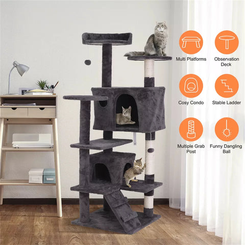 55" Cat Tree Tower Activity Center