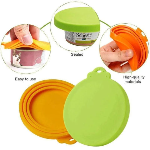 Reusable 3-in-1 Silicone Pet Food Can Cover