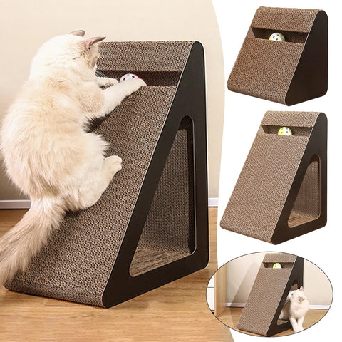 2-in-1 Cat Scratch Cardboard with Rotating Ball