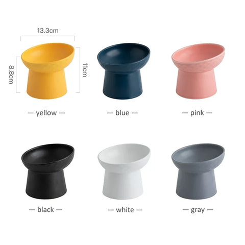 Nordic Style Elevated Ceramic Pet Bowl