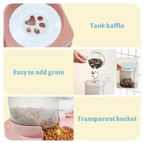 2-in-1 Automatic Cat Feeder & Water Dispenser Set