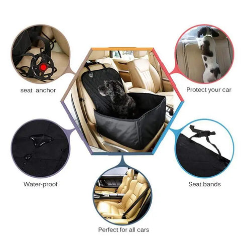 Foldable Dog Car Seat Cover & Travel Hammock