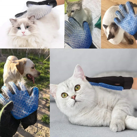 Pet Grooming Glove for Cats & Dogs