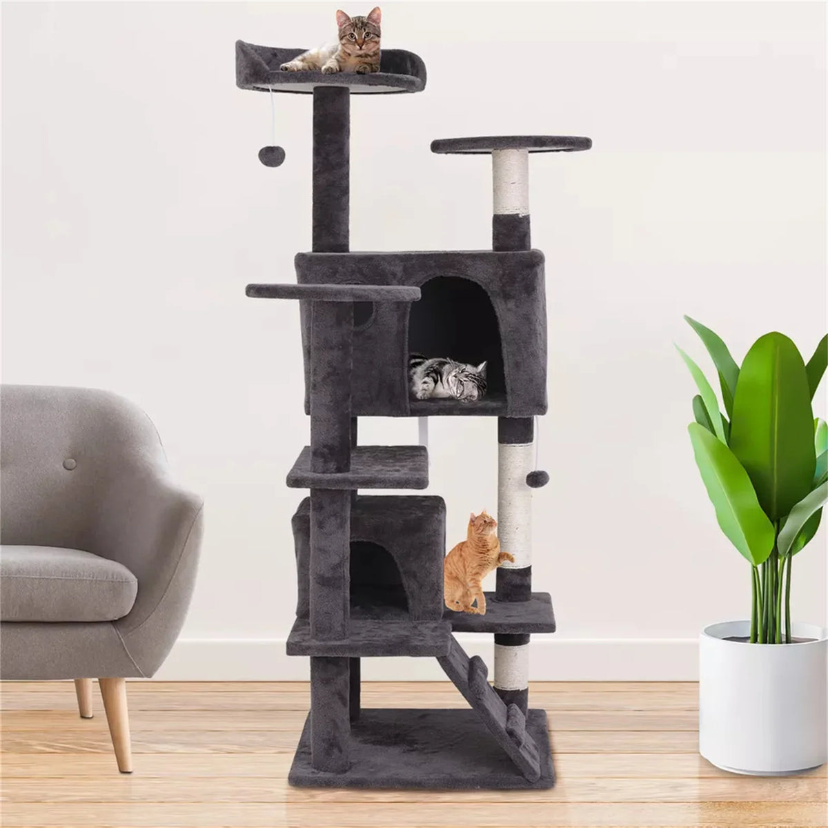 55" Cat Tree Tower Activity Center