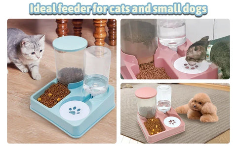 2-in-1 Automatic Cat Feeder & Water Dispenser Set